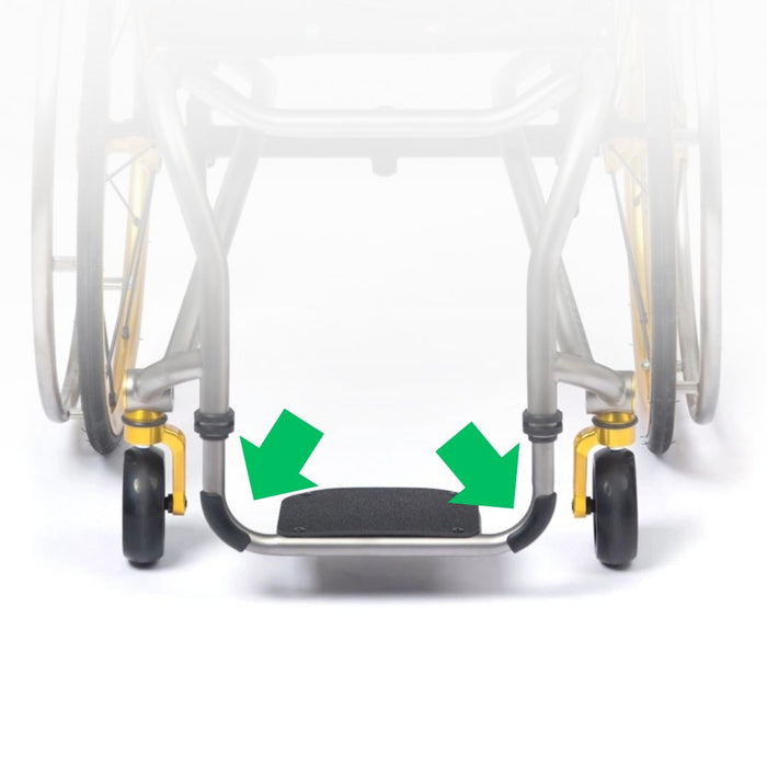 TiLite Footrest Replacement Bumpers or Footrest Skid Plates (Pair)