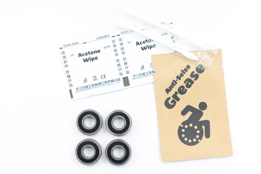 R6 Front Caster Wheelchair Bearings R6 ABEC-5 3/8x7/8x.2812" Serviceable (4-Pack)
