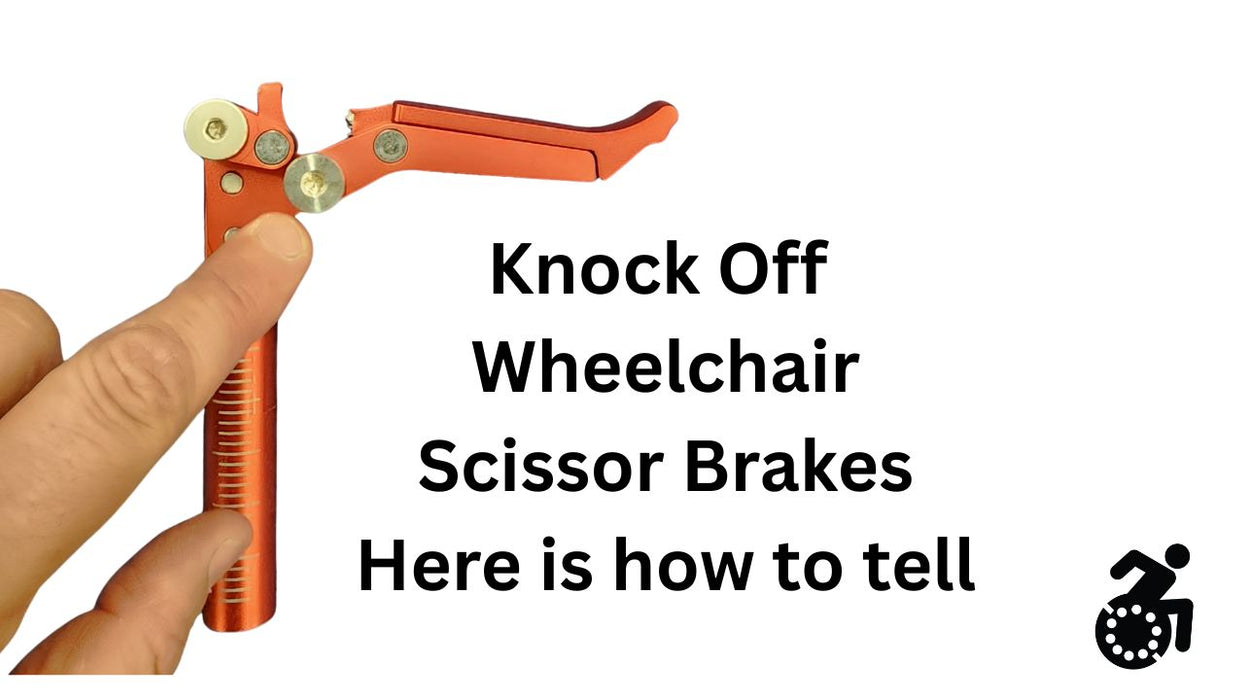 All Aluminum Anodized Wheelchair Scissor Brakes (Pair)