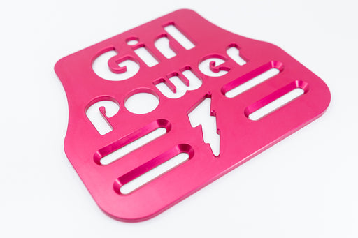 Girl Power Universal Wheelchair Footplate 7" x 6" Front Bolt Fixed Pink