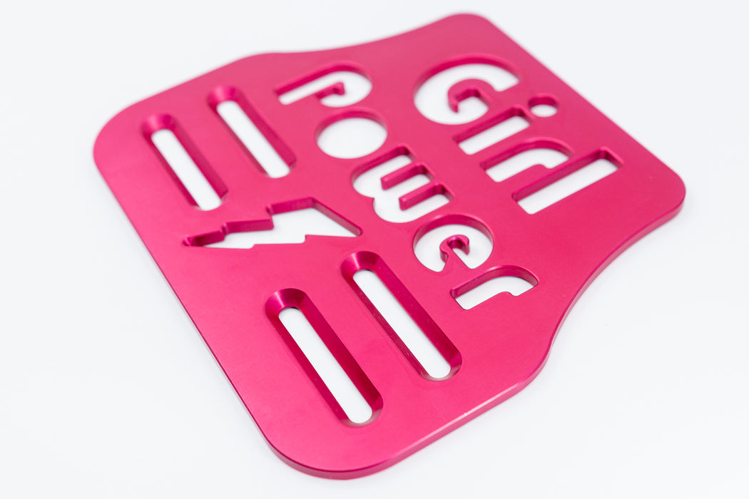 Girl Power Universal Wheelchair Footplate 7" x 6" Front Bolt Fixed Pink