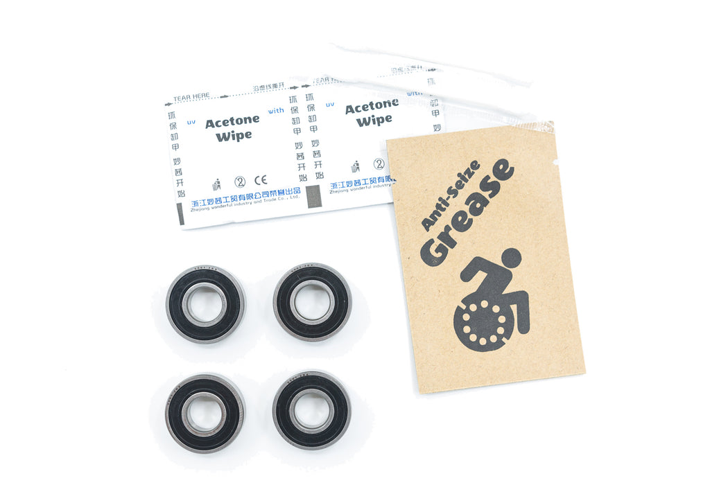 Fork Wheelchair Bearings 6001 ABEC-5 28x12x8mm Serviceable (4-Pack)