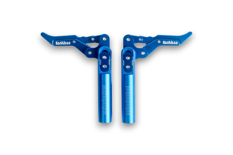 All Aluminum Reckless Wheelchairs Scissor Brakes With Micro-Adjust (Pair) Blue