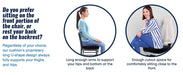 ErgoValue Memory Form Seat Cushion for Tailbone Pain Relief