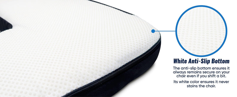 ErgoValue Memory Form Seat Cushion for Tailbone Pain Relief