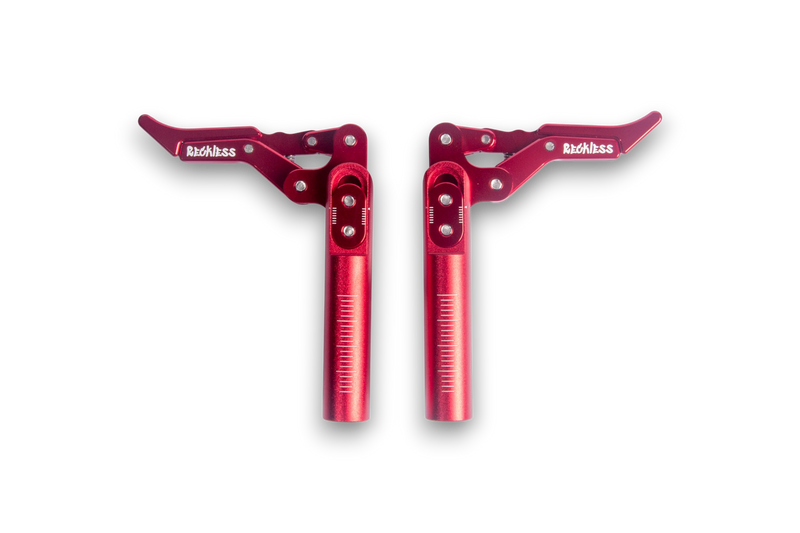 All Aluminum Reckless Wheelchairs Scissor Brakes With Micro-Adjust (Pair) Red