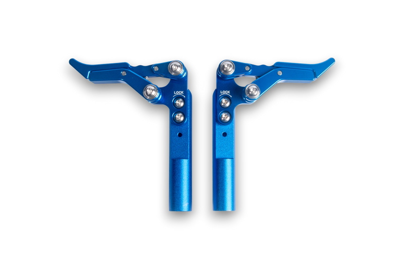 All Aluminum Reckless Wheelchairs Scissor Brakes With Micro-Adjust (Pair) Blue