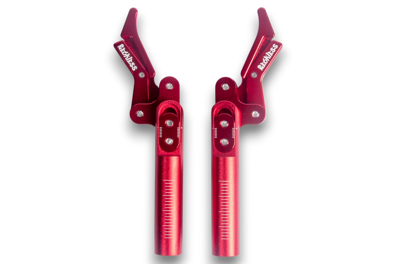 All Aluminum Reckless Wheelchairs Scissor Brakes With Micro-Adjust (Pair) Red