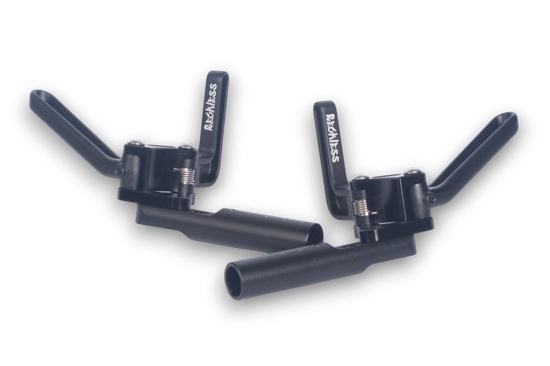 new 2026 All Aluminum Reckless Wheelchairs Push-to-Lock Lever Brakes (Pair) Black
