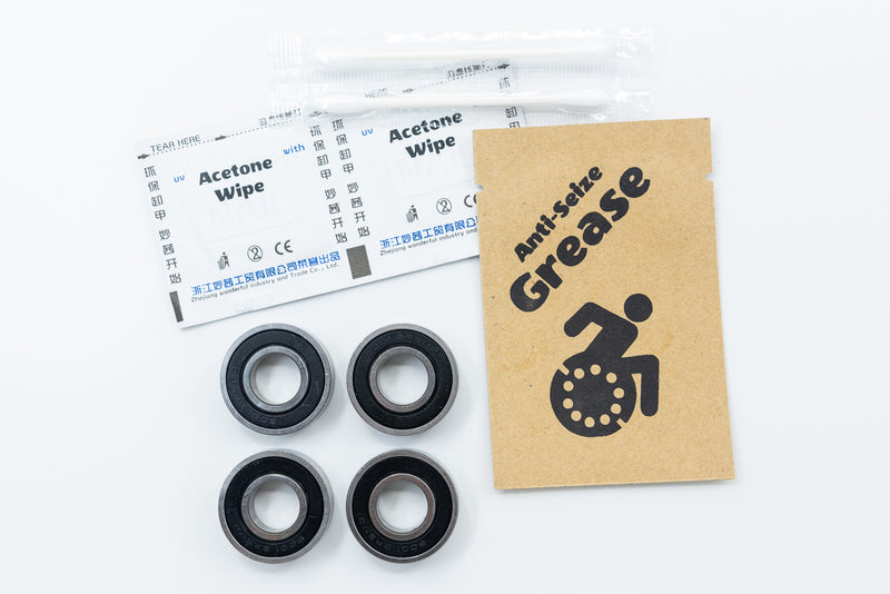 Wheelchair Bearings 6001-1/2 ABEC-1 28mm OD, 1/2" ID