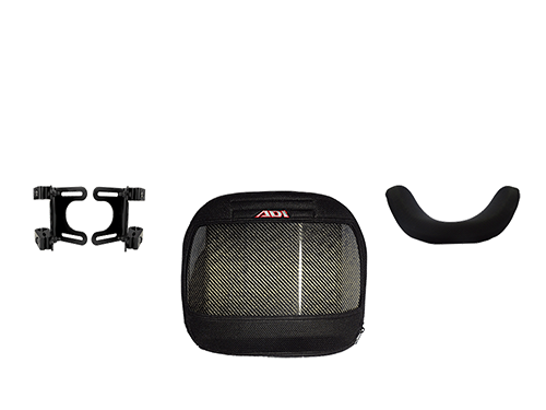 CF Series Back Supports, Lower Height (10in / 25cm), Deep Contour (4in / 100mm), 4-Point Profile Mounting Hardware, Fits Chair Width: 17in/ 43cm (K0108)