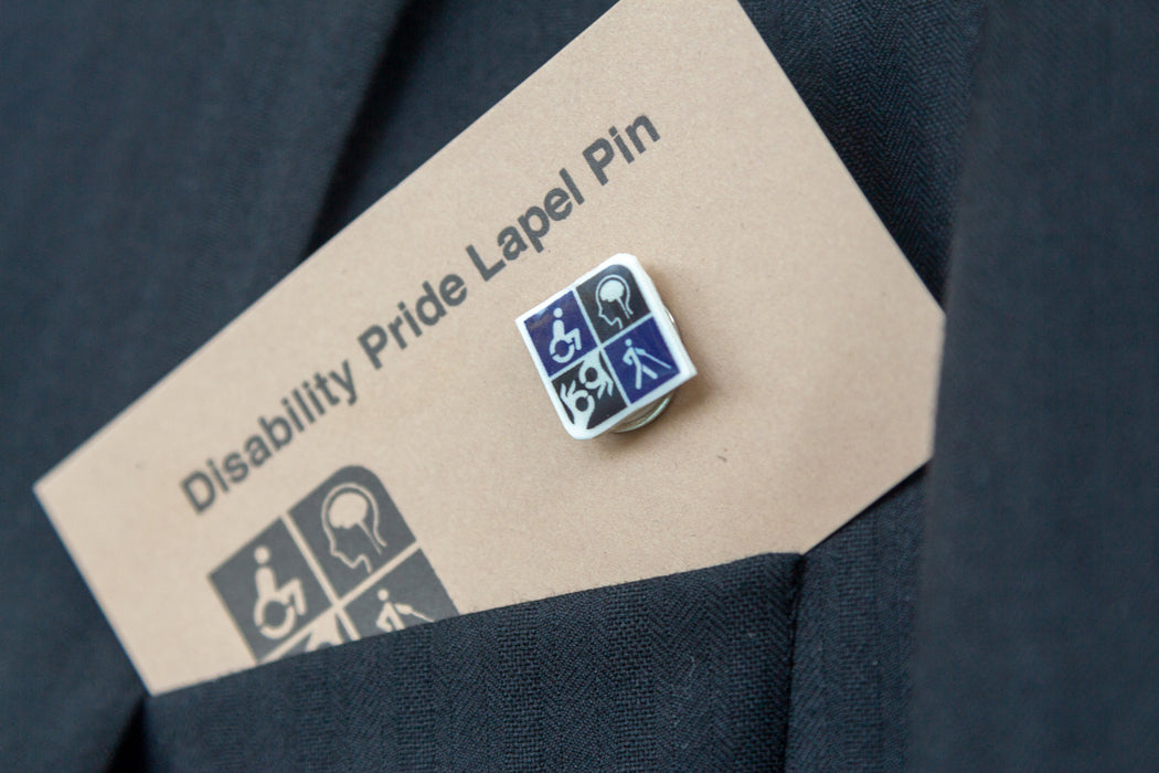 Image of disability pride lapel pin