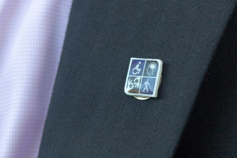 Image of disability pride lapel pin