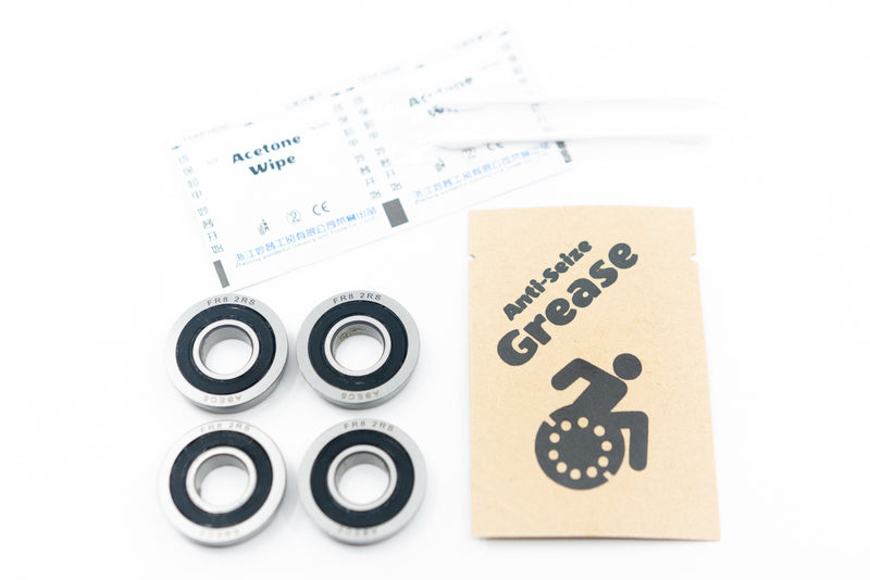 Fork Wheelchair Bearings High Performance Flanged R8 (FR8) 1/2" ABEC-5 1/2x1-1/8x.3125" (4-Pack)