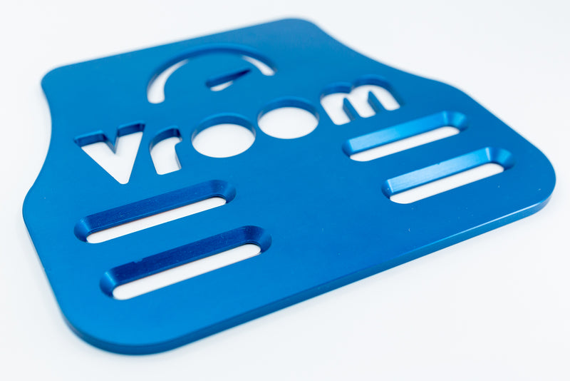 Vroom Universal Wheelchair Footplate 7" x 6" Front Bolt Fixed Blue