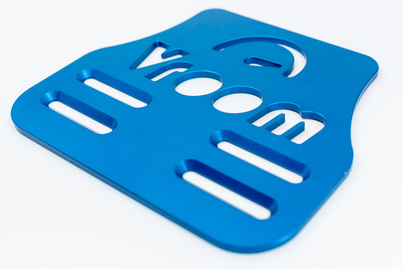 Vroom Universal Wheelchair Footplate 7" x 6" Front Bolt Fixed Blue