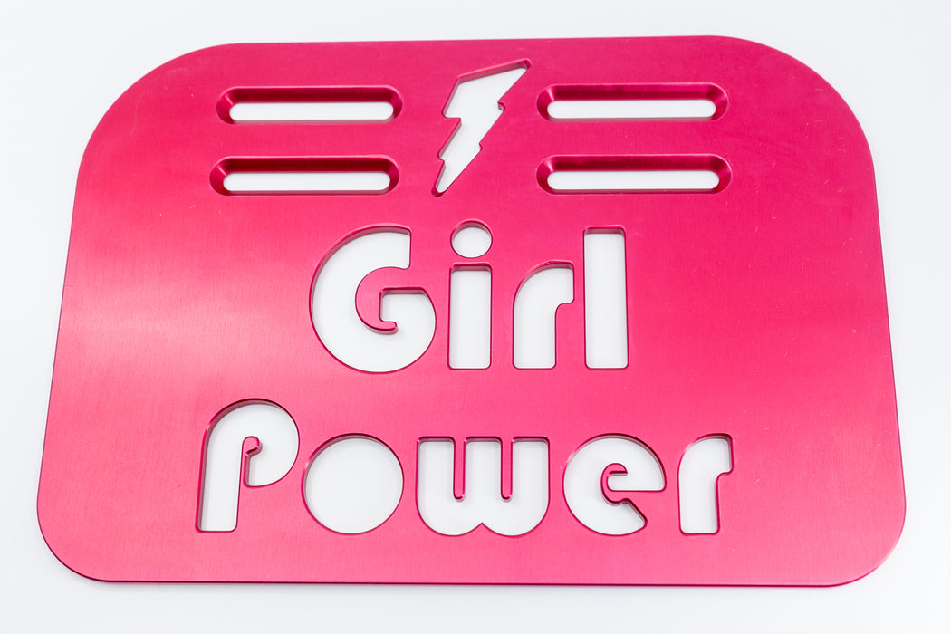 Girl Power Universal Wheelchair Footplate 10" x 7" Rear Bolt Flip Up Pink