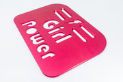 Girl Power Universal Wheelchair Footplate 10" x 7" Rear Bolt Flip Up Pink