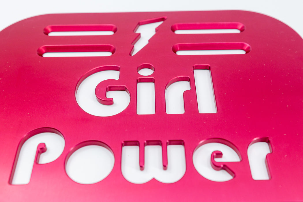 Girl Power Universal Wheelchair Footplate 10" x 7" Rear Bolt Flip Up Pink