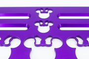 Mouse Head with Bow Violet 12" x 7" Universal Wheelchair Footplate Rear Bolt Flip Up
