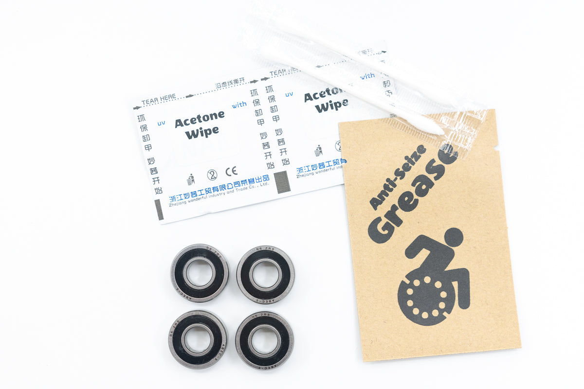 Four R6 wheelchair caster bearings