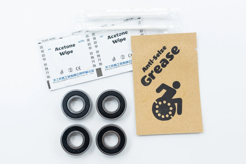 Front Fork  & Rear Wheelchair Bearings 6001-1/2 6001-8 ABEC-3 28mm OD, 1/2" ID Serviceabl