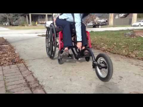 Video showing how to use the freewheel folding chair adapter
